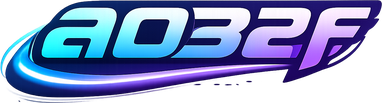 a032f ব্র্যান্ডের কমলা লোগো